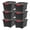 Black, variant on IRIS 32 Qt Plastic Stackable Storage Bin with Lid, Clear, Storage Organizer, 6Pk