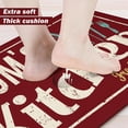 thumbnail image 4 of Red Kitchen Rugs Anti Fatigue Mats for Kitchen Floor Farmhouse Quotes Kitchen Mats for Floor Non Skid Washable Cushioned Standing Mats for Laundry Room,Home,Set of 2, 17.3 x 28+17.3 x 47 Inch,PVC, 4 of 6