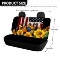 thumbnail image 4 of POLERO Car Back Seat Covers for Auto Interior Automotive, Sunflower American Flag 2 Pack Car Rear Seat Protectors Protects Against Pet Hair Easy to Clean, 4 of 4