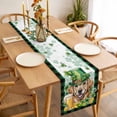 thumbnail image 3 of St Patricks Day Table Runner - 72 Inch Long, Kitchen Dining Table Runner Dresser Scarves, Modern Watercolor Dogs Green Shamrock Farmhouse Decor for Coffee Tables Wedding Party Banquet, 3 of 8