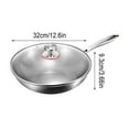 thumbnail image 2 of Premium Non Stick Wok Pan with Lid - 13" Large Flat Bottom Wok - Woks & Stir-fry Pans Nonstick Cookware - Titanium Skillet for Frying, Oil-Free, PFOA-Free, Non Toxic, 2 of 4