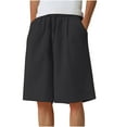 thumbnail image 2 of COSFO Casual Mens Workout Shorts Solid Elastic Waist Shorts Loose with Pockets Mens Shorts, 2 of 5