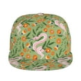 thumbnail image 2 of Daiia Snake And Floral print Flat Bill Hats Flat Brim Trucker Cap Baseball Cap Adjustable Classic Low Profile Hat Unconstructed Plain Cap, 2 of 9