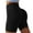 Black, variant on Women's High Waist Yoga Shorts - Polyester/Spandex, Soft Stretch, Lift, Fitness/Dance