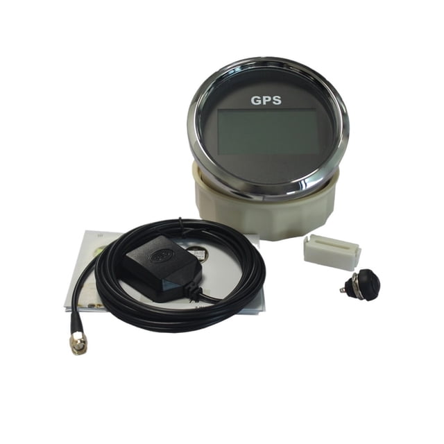 7 Backlights 85mm Boat Car Digital GPS Speedometer LCD Speed Gauge Odometer Course With GPS Antenna