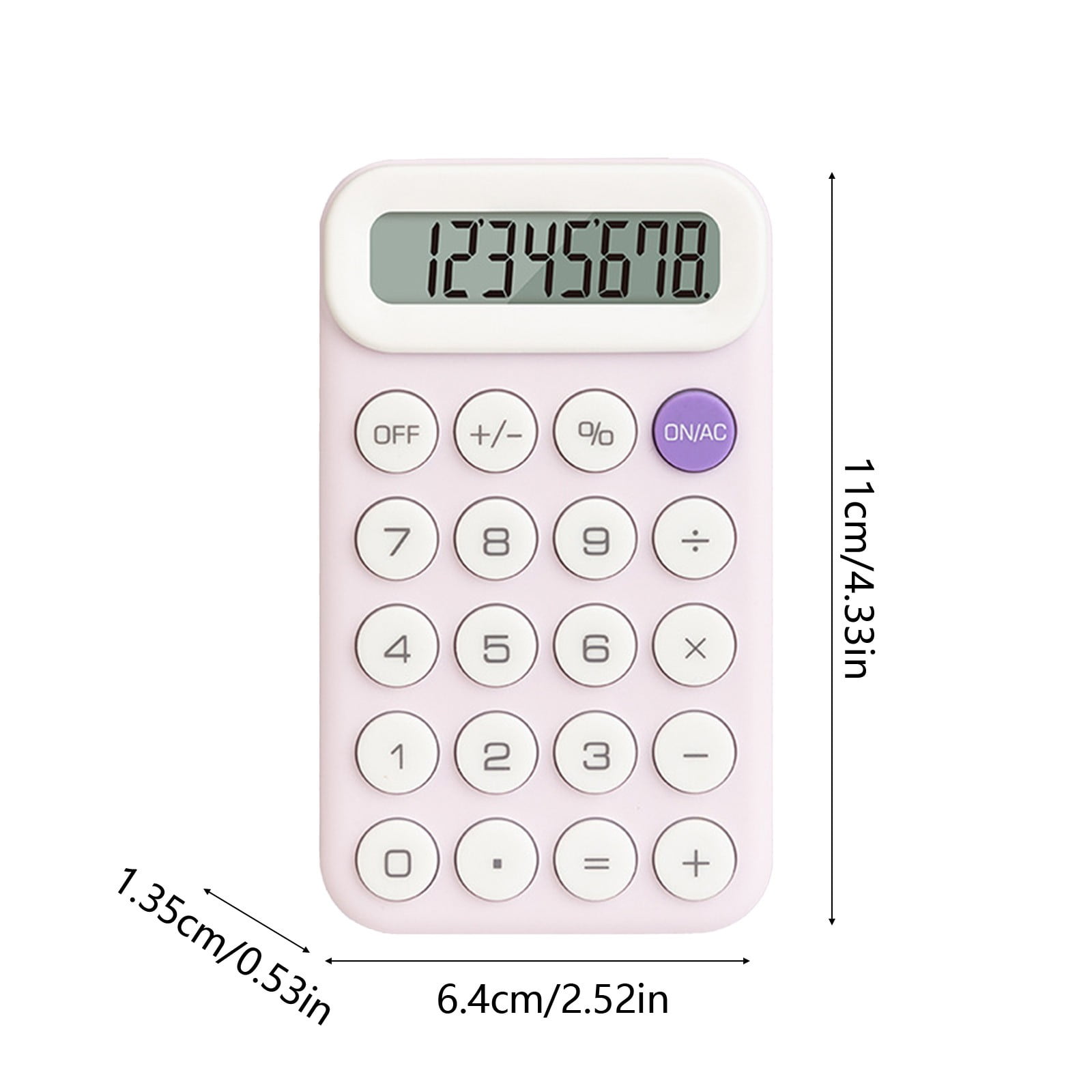 Weloille Back to School Portable Mini Calculator for Students with LCD Display, Soft Rubber Buttons, Lightweight ABS in Blue or Orange, 240 Functions