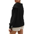 thumbnail image 3 of TRKIYQC Sudadera Suelta De Otoño Para Mujer, Color Sólido Solapa Media Cremallera Manga Larga De Moda Jersey De Gran Tamaño TRKIYQC moda, 3 of 5