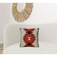 thumbnail image 5 of Ivory Orange Kilim Down Filled Throw Pillow, 5 of 5