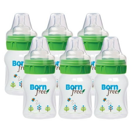 Born Free 5 Ounce Deco Baby Bottle - 6 Pack