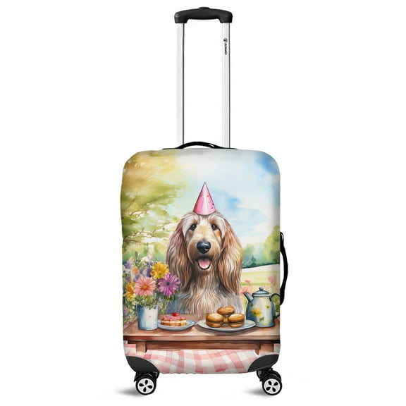 Happy Mother's Day Afghan Hound with Sweets and Flowers at a Picnic Travel Luggage Cover Dog Lover Suitcase Dust Protective Decor - 13005