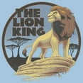 thumbnail image 2 of Boy's Lion King Retro Simba on Pride Rock Graphic Tee Light Blue Small, 2 of 4