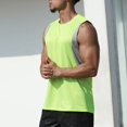 thumbnail image 6 of Hemlock Mens Summer Swim Shirts Sleeveless Workout Tank Top,Solid Color Combination Quick Drying Vest Men Relaxed Breathable Leisure Fitness Running, Green 3XL, 6 of 9