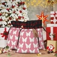 thumbnail image 6 of Rocae Butterfly 2 Print Christmas Drawstring Linen Gift Bag with Drawstrings Treat Bag Goody Present Bags for Christmas Party Favor, 6 of 8