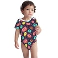 thumbnail image 2 of Xecao Donuts1 Pattern Baby Climbing Bodysuit Short Sleeve Onesie Unisex 0-12 Months Baby Shirt Newborn Outfits Crotch snap design-2 Years, 2 of 6