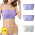 thumbnail image 1 of Qetyuw Plus Size Fitted Strapless Bras Women Casual Solid Bandeau Bras Soft Full Coverage Invisibal Bras Breathable High Elasticity Bras for Ladies Daily Bras, 1 of 3