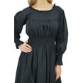 thumbnail image 2 of Bimba Women's Cotton Smocked Waist Long Casual Maxi Dress, 2 of 7
