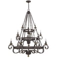 thumbnail image 2 of Quoizel Noble 18-Light 57" Traditional Chandelier in Rustic Black, 2 of 5
