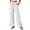White-pants, variant on Women Wide Leg Lightweight Pants, High Waisted Soft Split Hem Beach Summer Pants, Outdoor Drawstring Elastic Waist Trousers, S-3XL