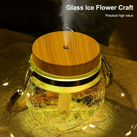 Goriertaly 400ml Air Humidifier Moisturizing Bedroom Fogger Desktop Diffuser Timing Humidification Refillable Auto-off Mist Maker Wood Grain