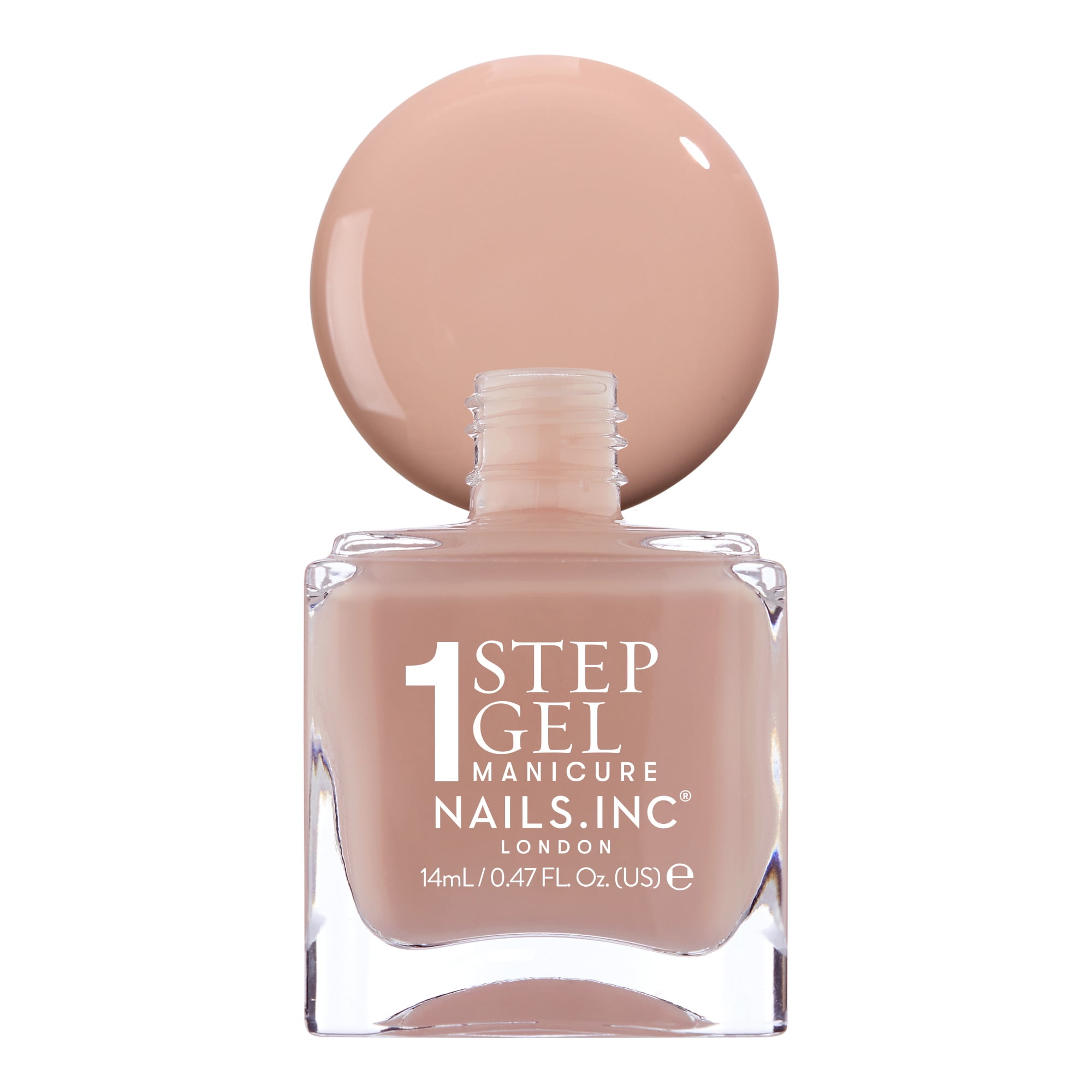 Nails.INC, It's Topless Gel-Like Nail Polish, 4-in-1 Base Coat, Treatment, Color & Top Coat, Madison, Tan Nude, 0.47 oz