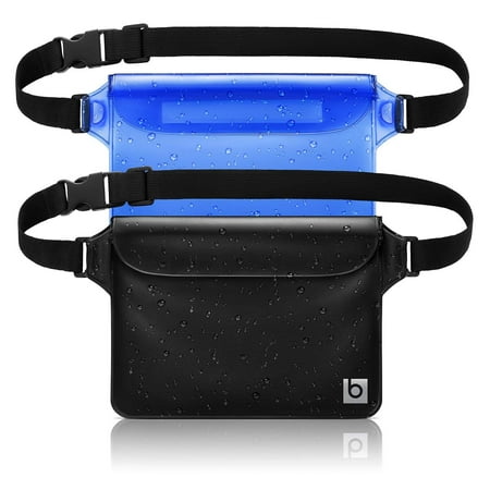 2 Pack Coolmade Waterproof Pouch Bag Case with Waist Strap Best Way to Keep Your Phone and Valuables Safe and Dry Perfect for Boating Swimming Snorkeling Kayaking Beach Pool Water (Best Way To Keep Brownies Fresh)