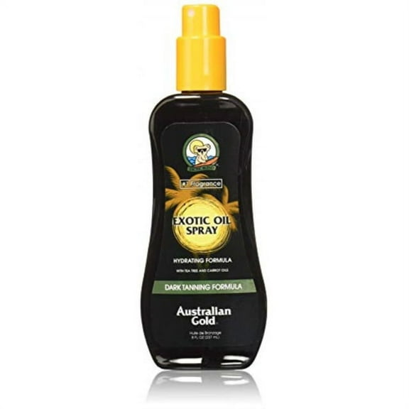 australian gold dark tanning exotic oil spray, carrot extract formula, 8 ounce