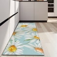 thumbnail image 4 of Lightblue Daisy Flower Watercolor Pattern Kitchen Rug Mat,Kitchen Runner Rugs Non Skid Washable,Decorative Kitchen Floor Mats for Kitchen,Sink,Laundry,17"X47", 4 of 5
