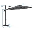 thumbnail image 2 of Costway 10 FT Patio Cantilever Umbrella with 360° Rotation, Easy Tilt Adjustment, 8 Ribs Gray, 2 of 10
