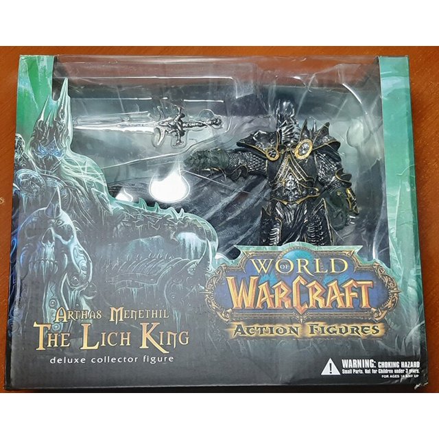 WOW Fall of The Lich King Arthas Menethil Figura de dibujos animados Juego famoso Rick Figura de acción coleccionable Juguetes Regalo 9 pulgadas zhangmengya LED