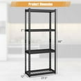 thumbnail image 3 of Costway 3 PCS 4-Tier Metal Shelving Unit Heavy Duty Wire Storage Rack with Anti-slip Foot Pads Black, 3 of 10