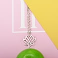 thumbnail image 4 of pitrice Collier Fleur de Lotus pour Femmes Pendentif Tribal Simple Chaîne Réglable 49-54cm Bijou Cadeau, 4 of 6