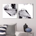thumbnail image 2 of wall26 - 2 Panel Square Canvas Wall Art - Abstract Black Ink Splash - Giclee Print Gallery Wrap Modern Home Art Ready to Hang - 12"x12" x 2 Panels, 2 of 4