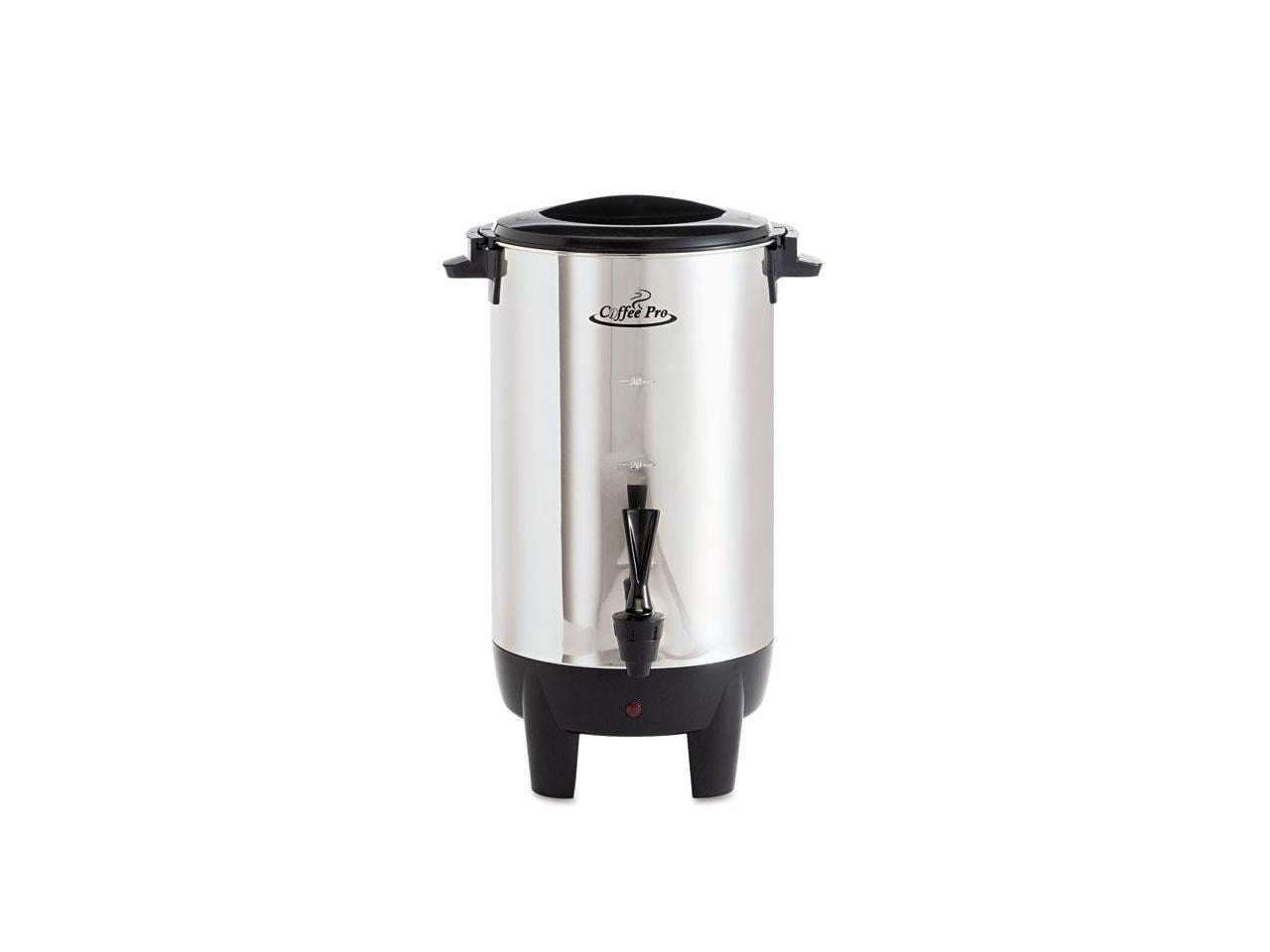 Large coffee maker 30-100 cup, Black and Stainless Coffee Urn