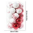 thumbnail image 3 of Christmas Tree Ornaments 34pcs 60mm/2.36" Red and White Christmas Balls Set, Shatterproof Hanging Ornaments for Xmas Tree Decoration, Holiday Party, Wedding, Home Decor, 3 of 6