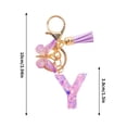 thumbnail image 3 of Dadiaei Cute Pink Key Chains for Women Girls, Initial Letter Keychains with Tassel, Charms for Key Purse Handbags Backpacks, 3 of 4