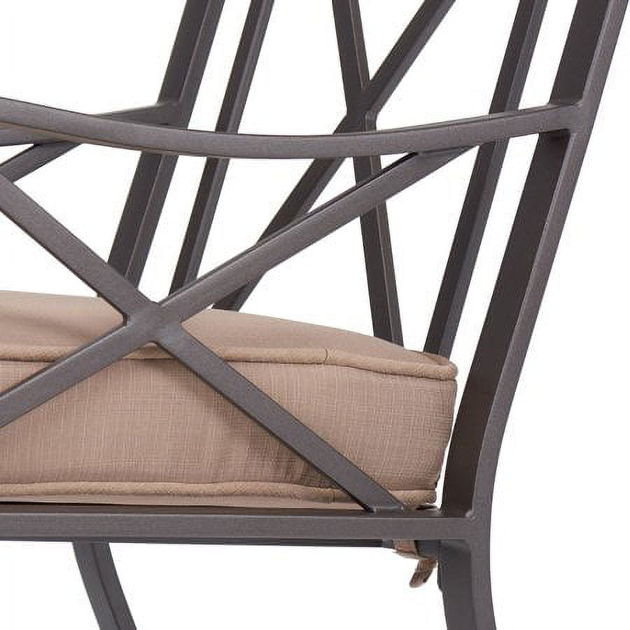 Mainstays Sandhill Outdoor Patio Dining Set, 7 Piece Metal Cushioned
