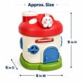 thumbnail image 3 of Mushroom House Piggy Bank for Kids with Lock and 2 Keys, Cute Decorative Coin Bank and Savings Box, 3 of 8