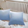 thumbnail image 6 of Light Blue Ombre Throw Pillow Covers 16x16 Inch Set of 2, Modern Rustic Aqua Gradient Waterproof Outdoor Pillow Covers, Decorative Cushion Pillowcases for Couch, Sofa, Bed, Garden, Patio, 6 of 9