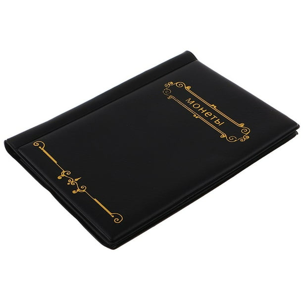 120 monedas, álbum, colección de libros, almacenamiento, dinero portátil, porta centavos, Negro