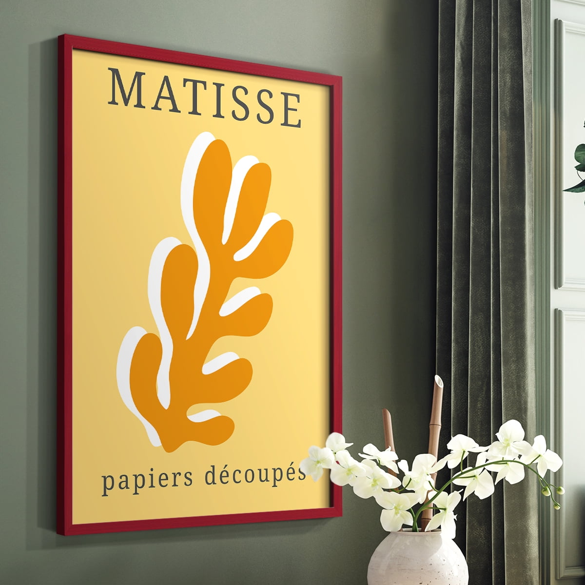 Matisse CCCLIX in Red Solid Wood 8 x 10 Framed Print