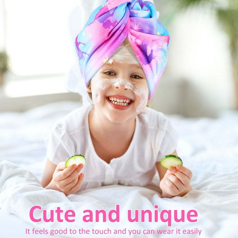 Dznils 5 Pack Microfiber Hair Towel Wrap for Kids Super Absorbent Quick Dry Hair Turban Walmart