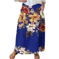 thumbnail image 2 of WXLWZYWL Boho Maxi Skirts for Women Plus Size Trendy Fall 2024 Long Beach Skirts High Waisted Floral Renaissance Skirt with Pockets, 2 of 5