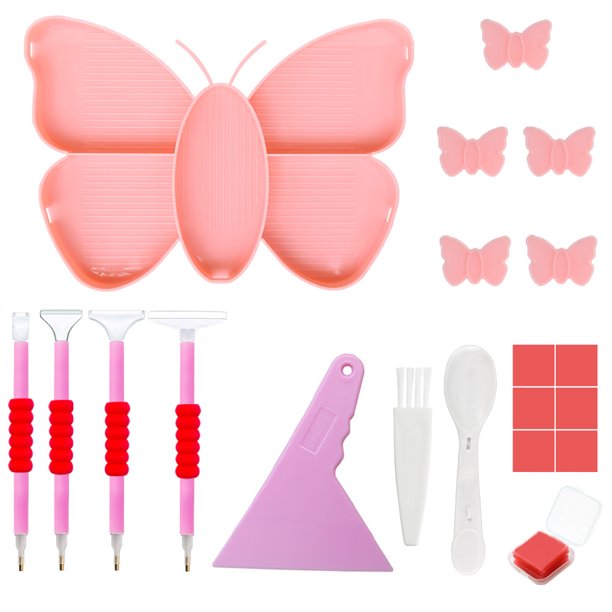 Clasificador Bandeja Diamantes Imitación Pintura Kit Puntas Metal