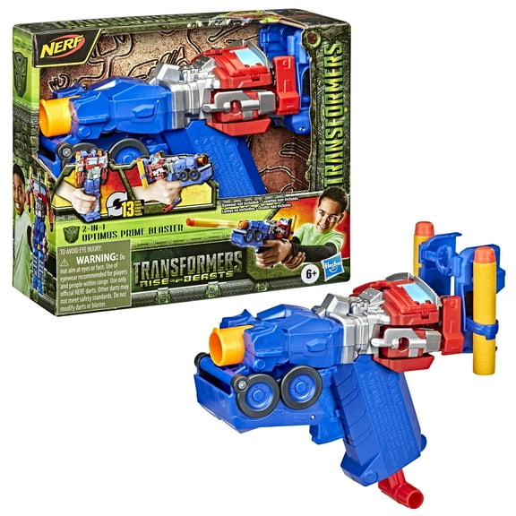 Transformers: Rise of the Beasts 2-in-1 Optimus Prime Blaster, Ages 8 