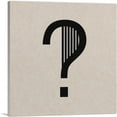 thumbnail image 1 of ARTCANVAS Beige Black Line Alphabet Question Mark Symbol Canvas Art Print - Size: 26" x 26" (1.50" Deep), 1 of 9