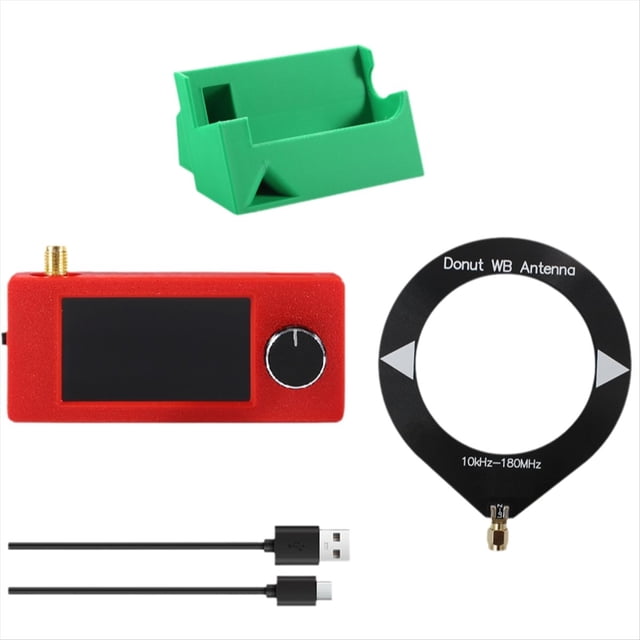 Mini Radio SI4732 con Pantalla de 1,9 Pulgadas, 10 KHz-180 MHz, Receptor de Corta FM/AM/LSB/USB, Receptor de Radio SI4732 + Soporte 3D