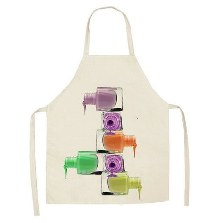 

Fashion Women Kitchen Apron Women Nail Polish Perfume Men and Women Sleeveless Apron Household Cleaning Tools Apron