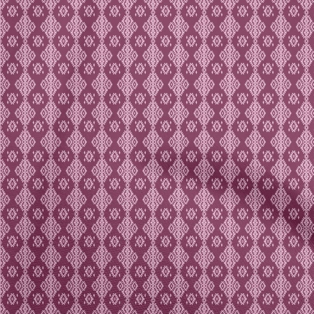 oneOone Polyester Spandex Purple Fabric Geometric Fabric For Sewing Printed Craft Fabric By The Yard 56 Inch Wide
