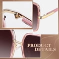 thumbnail image 2 of Sunier Oversized Square Polarized Sunglasses for Women Fashion Shades for Women, 2 of 5