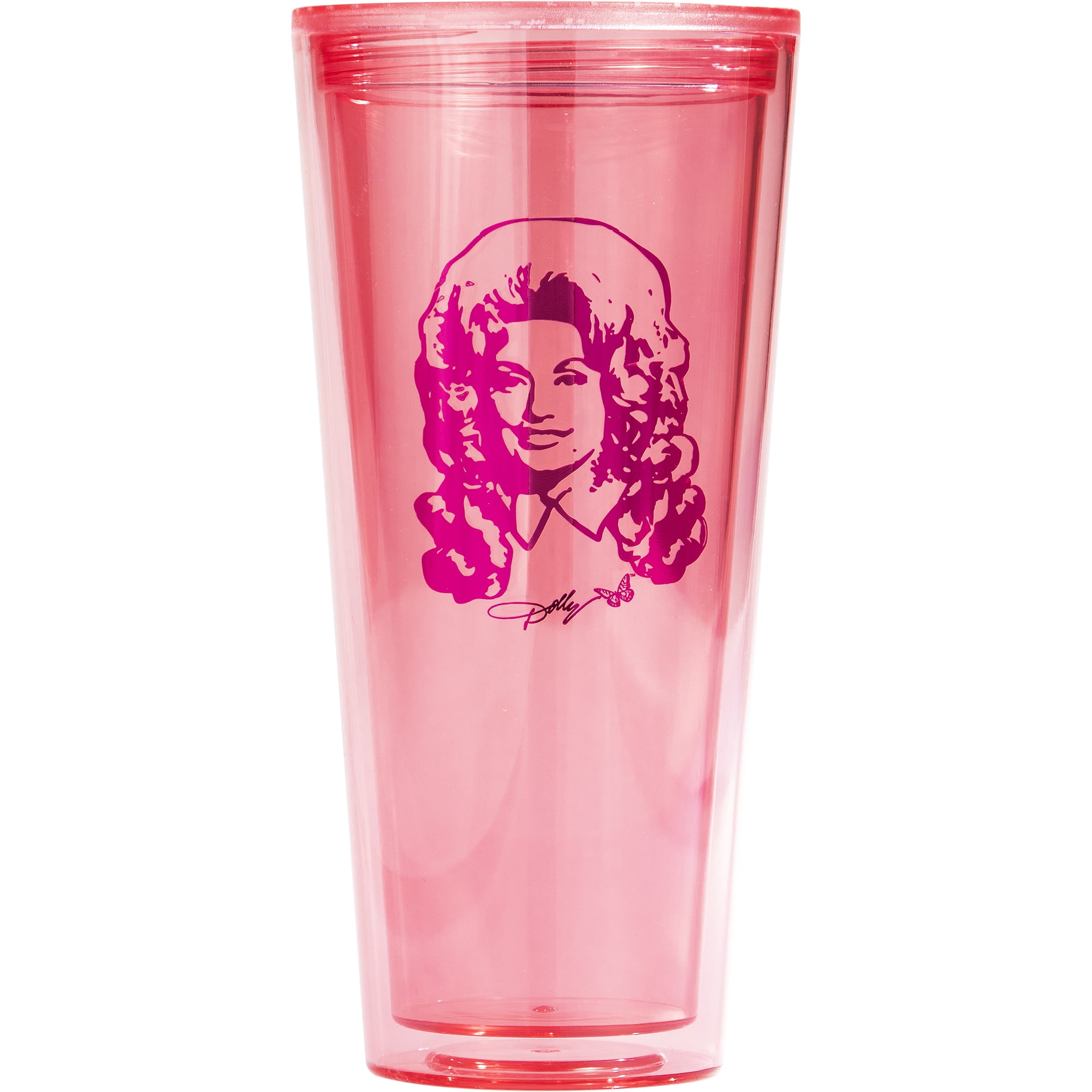 Dolly Parton Pink Plastic Tumbler 24 Ounces